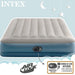 Intex 64118Nd Pillow Rest Mid-Rise 2-Persoons Luchtbed 152X203X30 Cm + Ingebouwde Pomp Grijs/Blauw