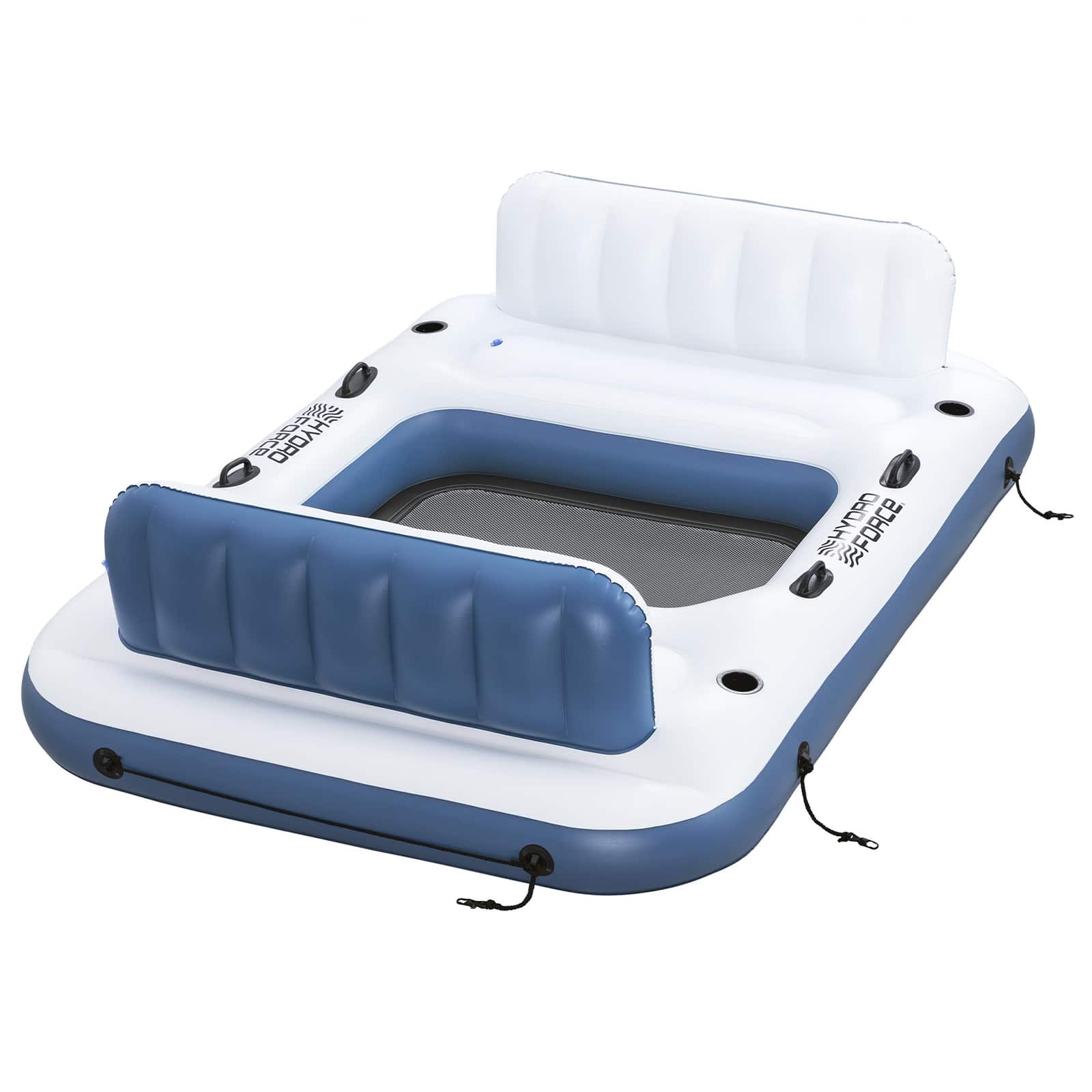 Hydro-Force drijvend eiland 2 st PVC Wit en Blauw