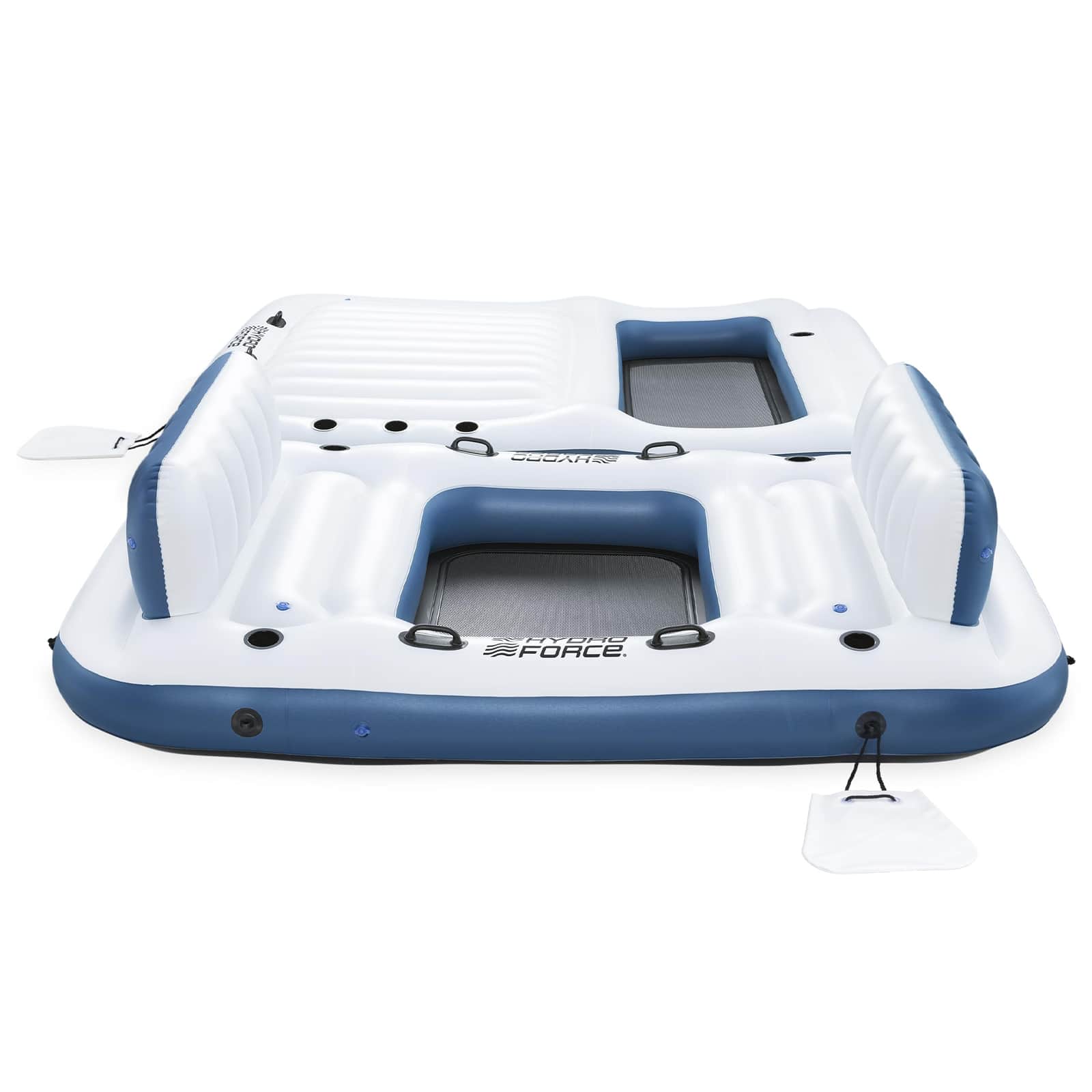 Hydro-Force drijvend eiland 2 st PVC Wit en Blauw