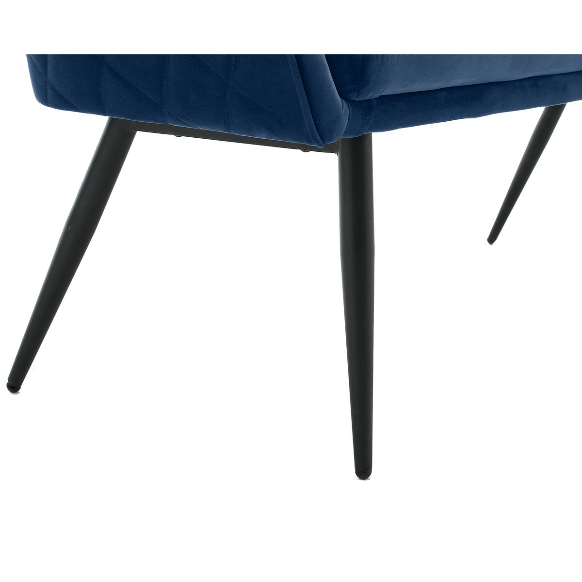 Bank 160 cm fluweel blauw