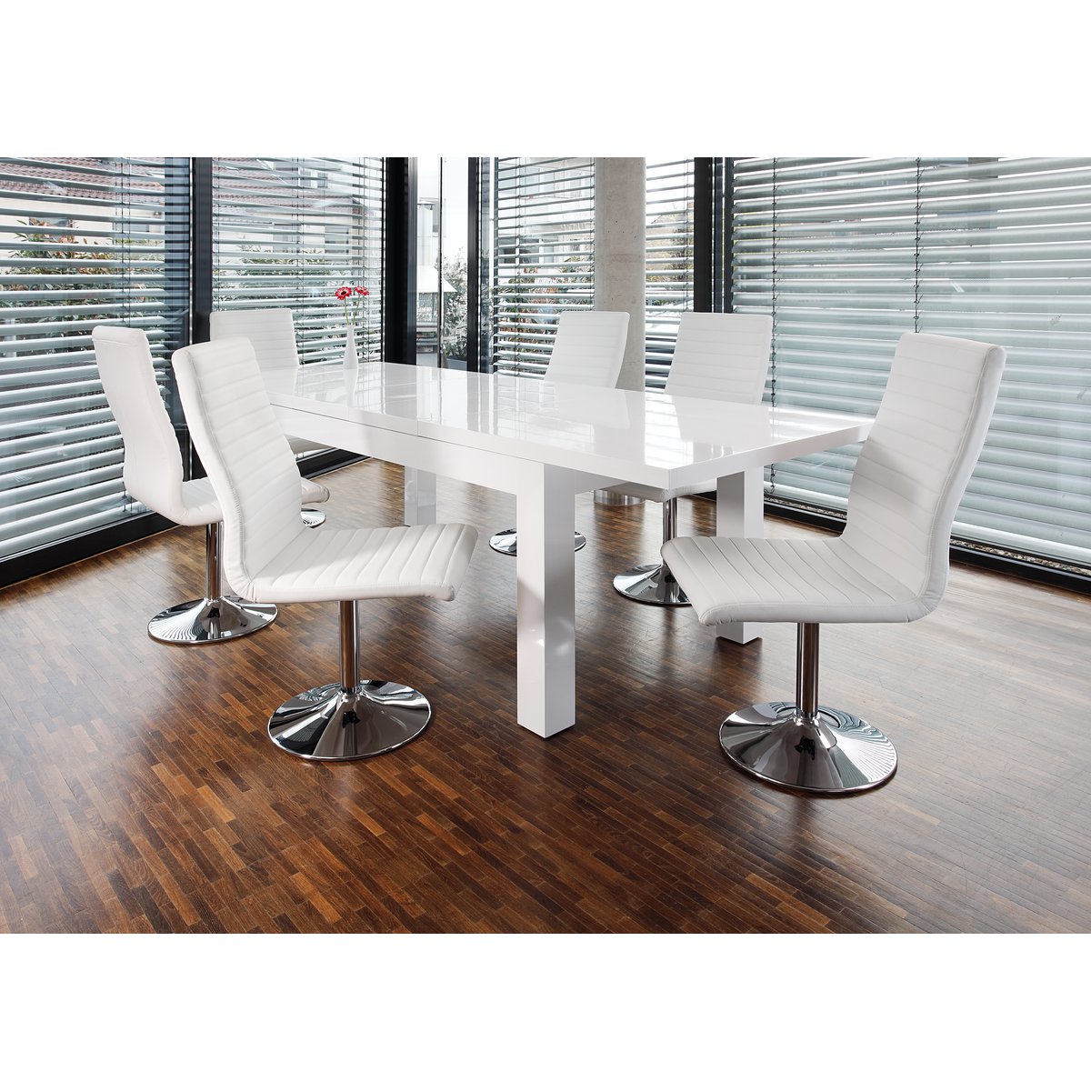 Eettafel 180/260x90 cm wit