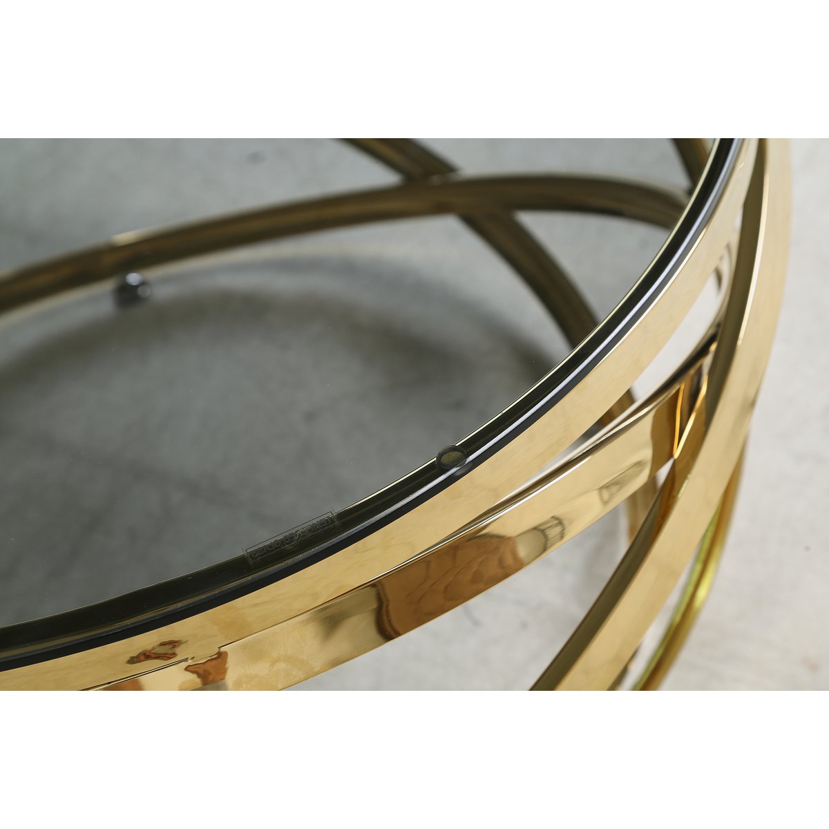 Salontafel goud/grijs Ø 80 cm