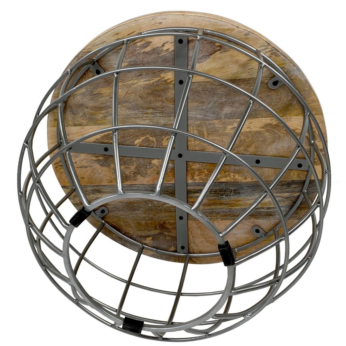 Bijzettafel Duurzame salontafel Woonkamer Tafel Ronde Lexington Ø 55 cm Metalen frame Solid