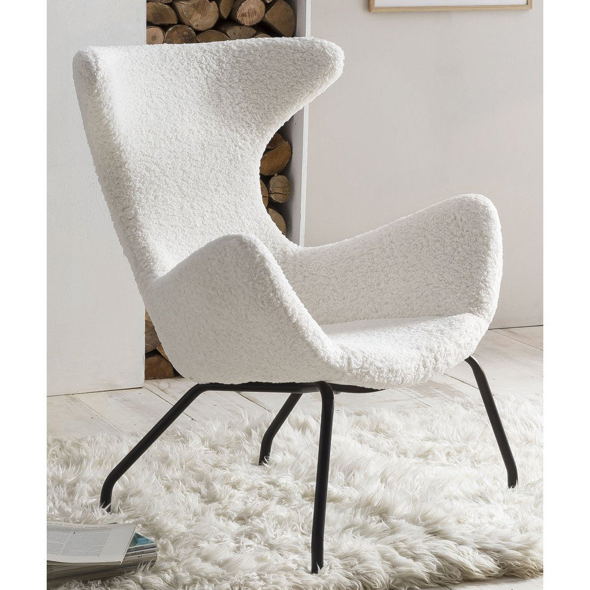 Relax fauteuil teddybont wit