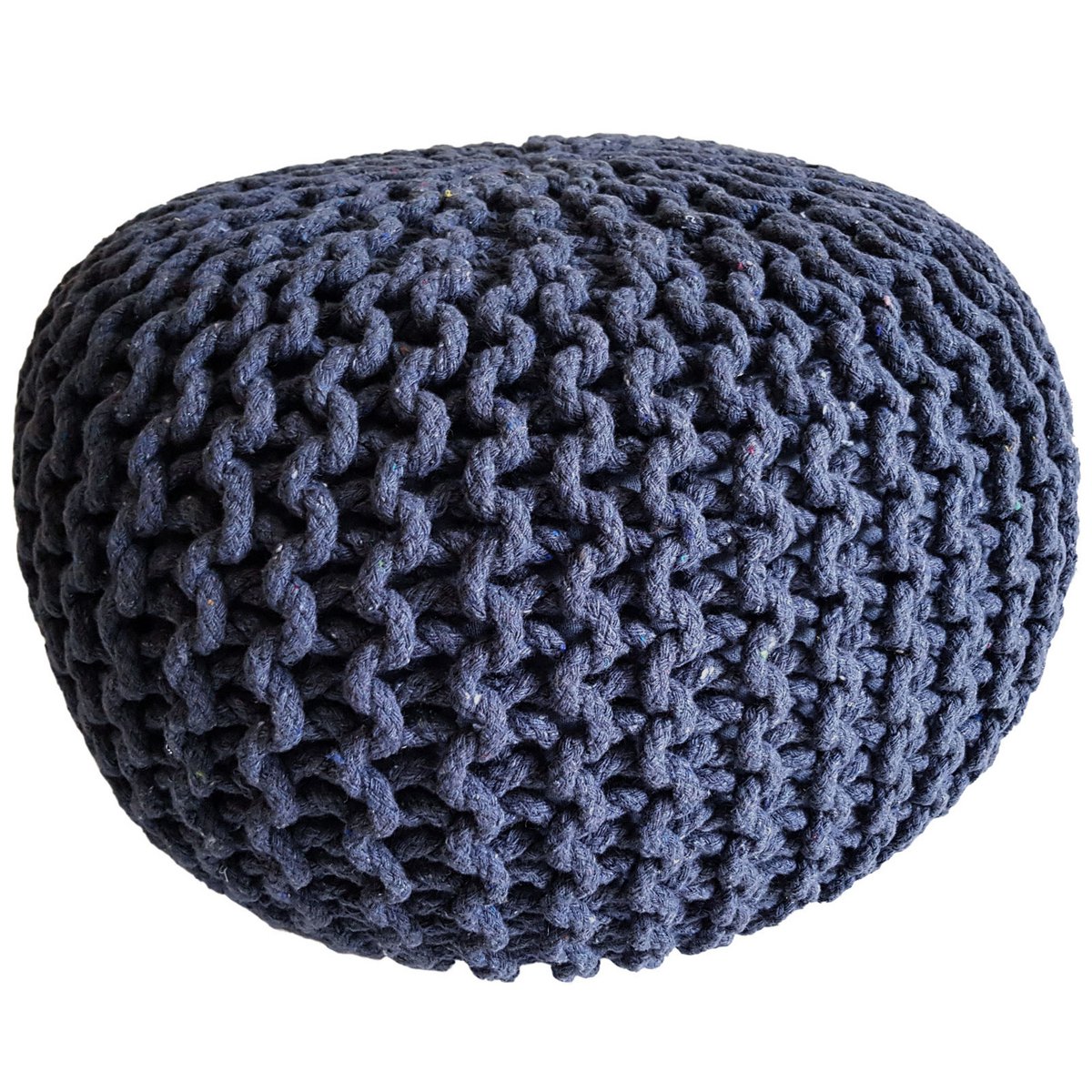 Brei -ontlasting pouf Ø 45 H 30 cm cm stoel pouf breien vloer kussen