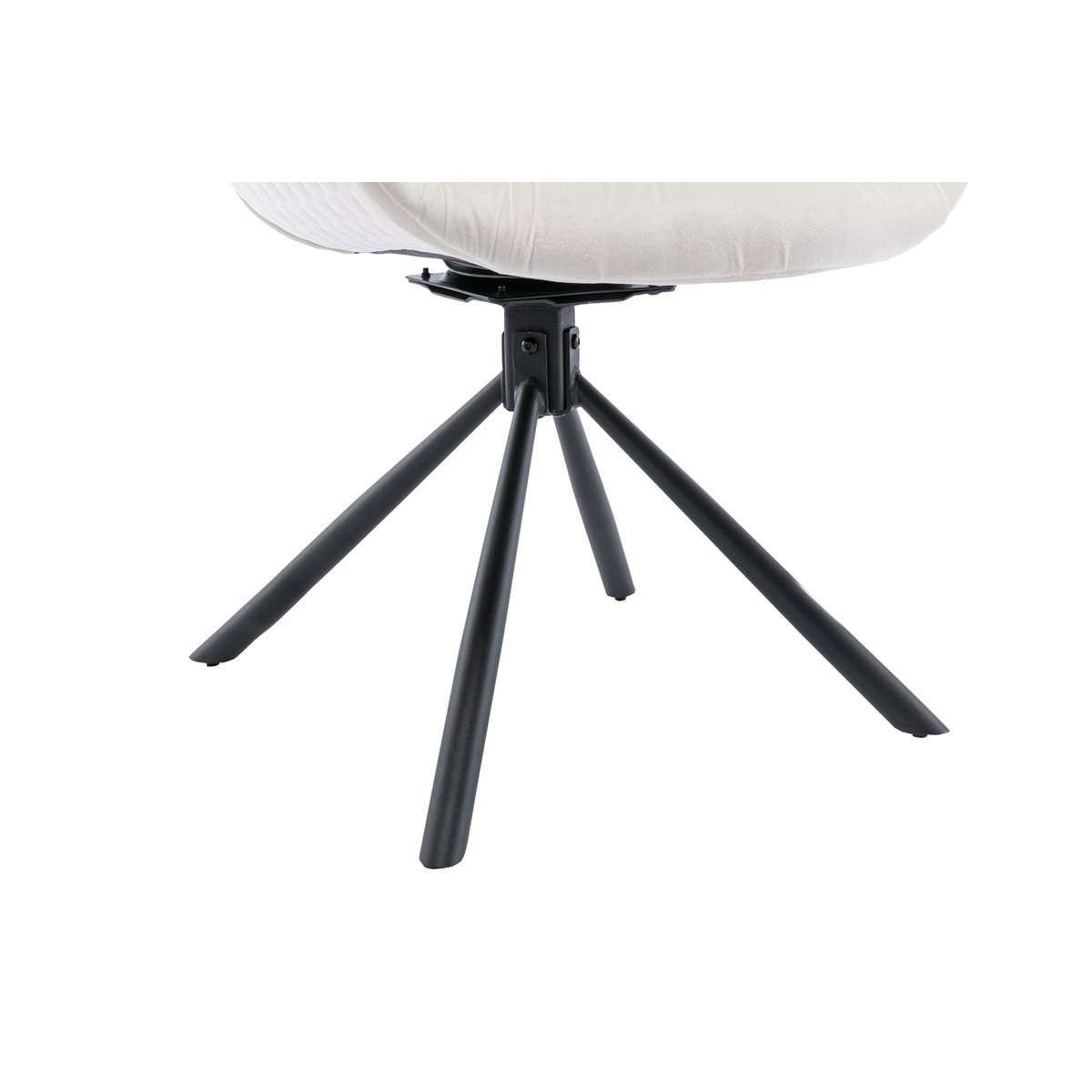 Fauteuil met honingraatstiksel in crème fluweel