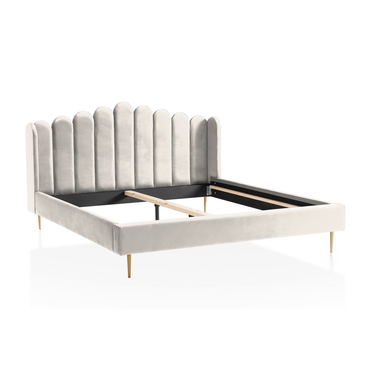 Fluwelen schelpenbed 140x200 cm