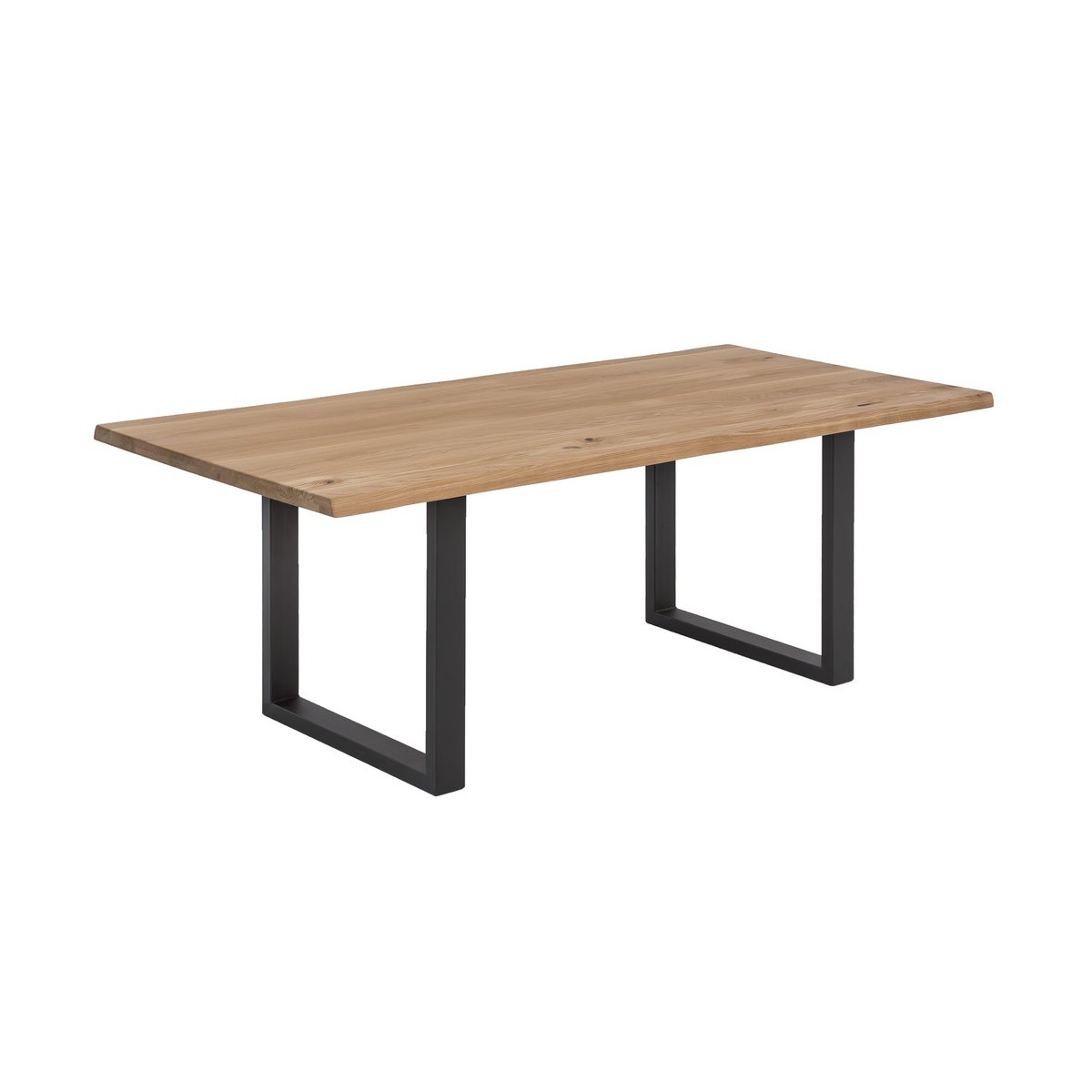 Tafel 200x100 cm, wild eiken, zwart frame