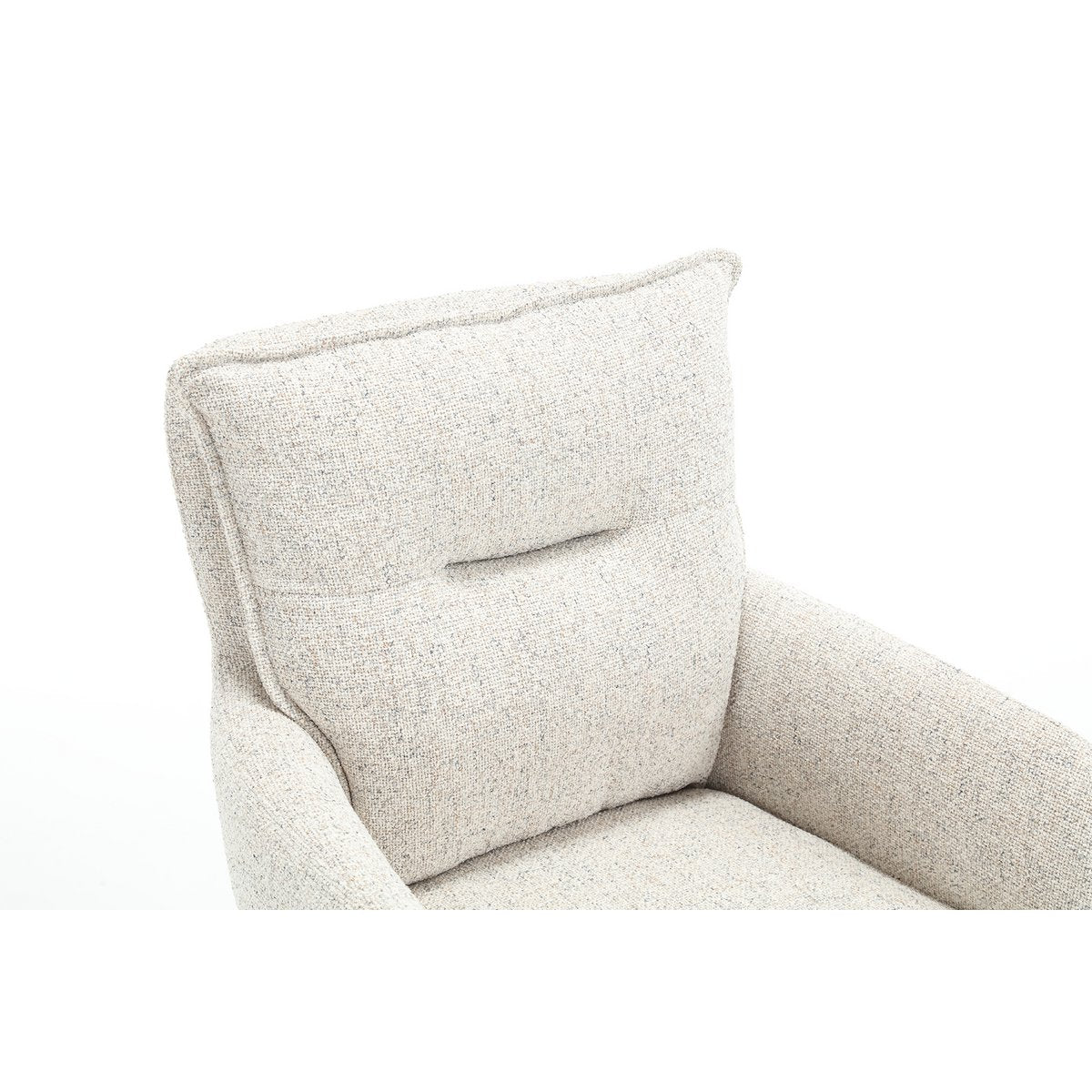 Fauteuil structuurstof beige