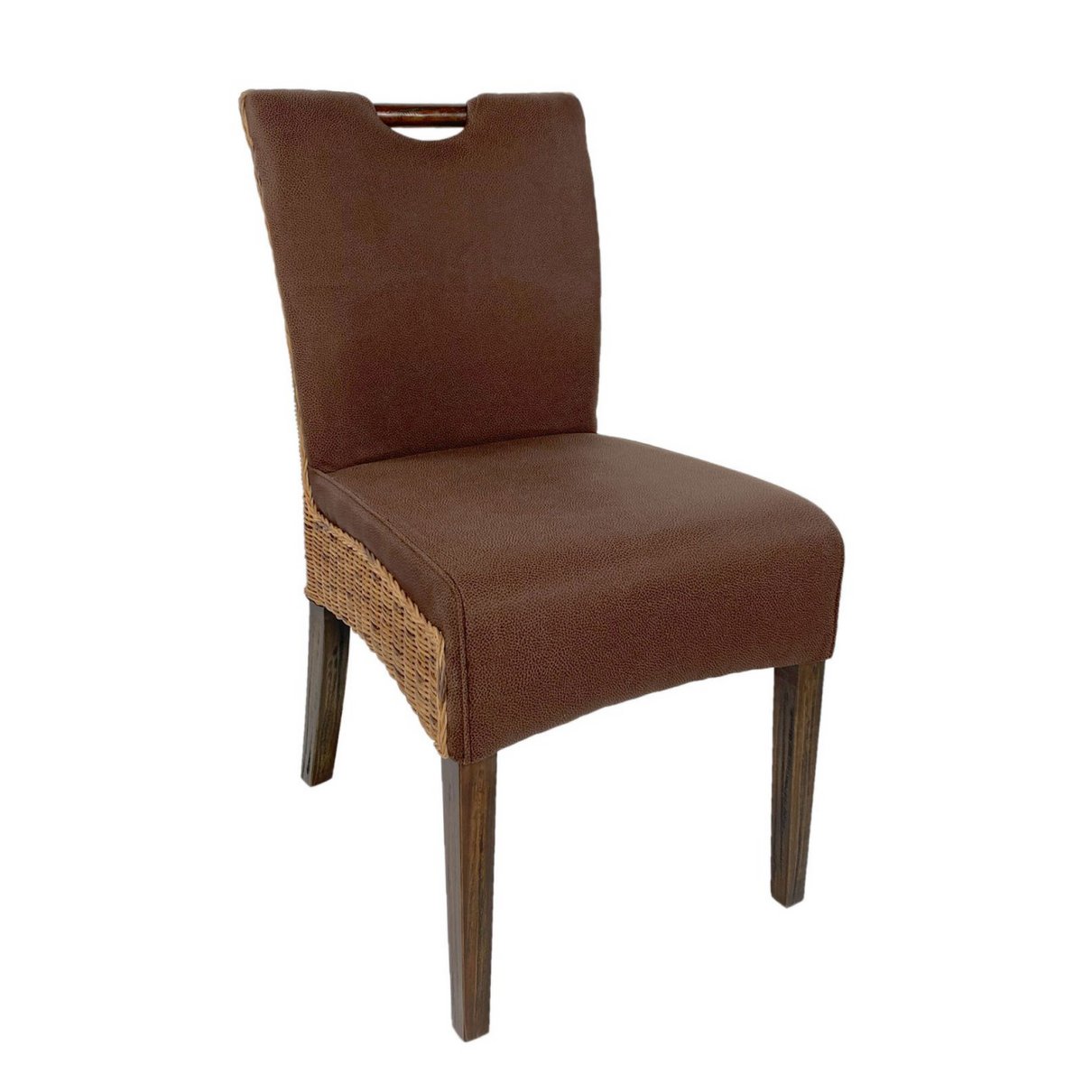 Rattan stoel eetkamerstoelen set 4 stukken wintertuinstoelen bilbao gestoffeerde stoelen prairie bruin
