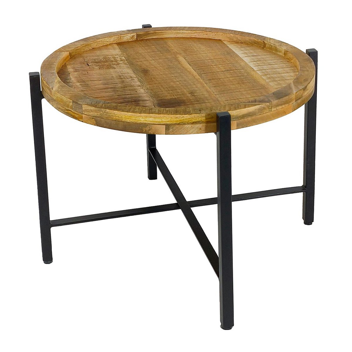 Bijzettafel ø55cm salontafel ronde woonkamertafel Sioux metalen frame