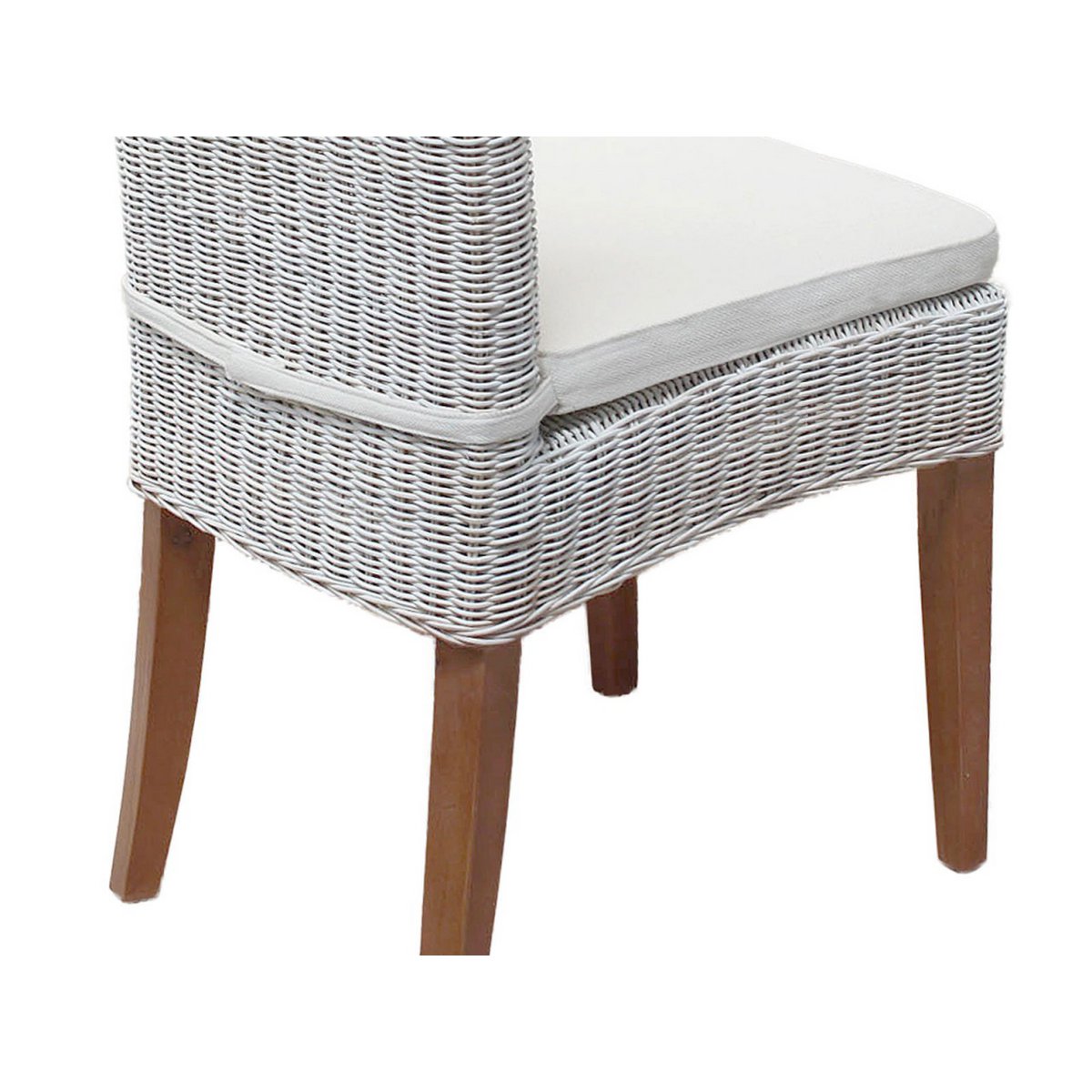Rattan stoel eetkamer stoel white cardine mand stoel duurzame wintertuin stoel