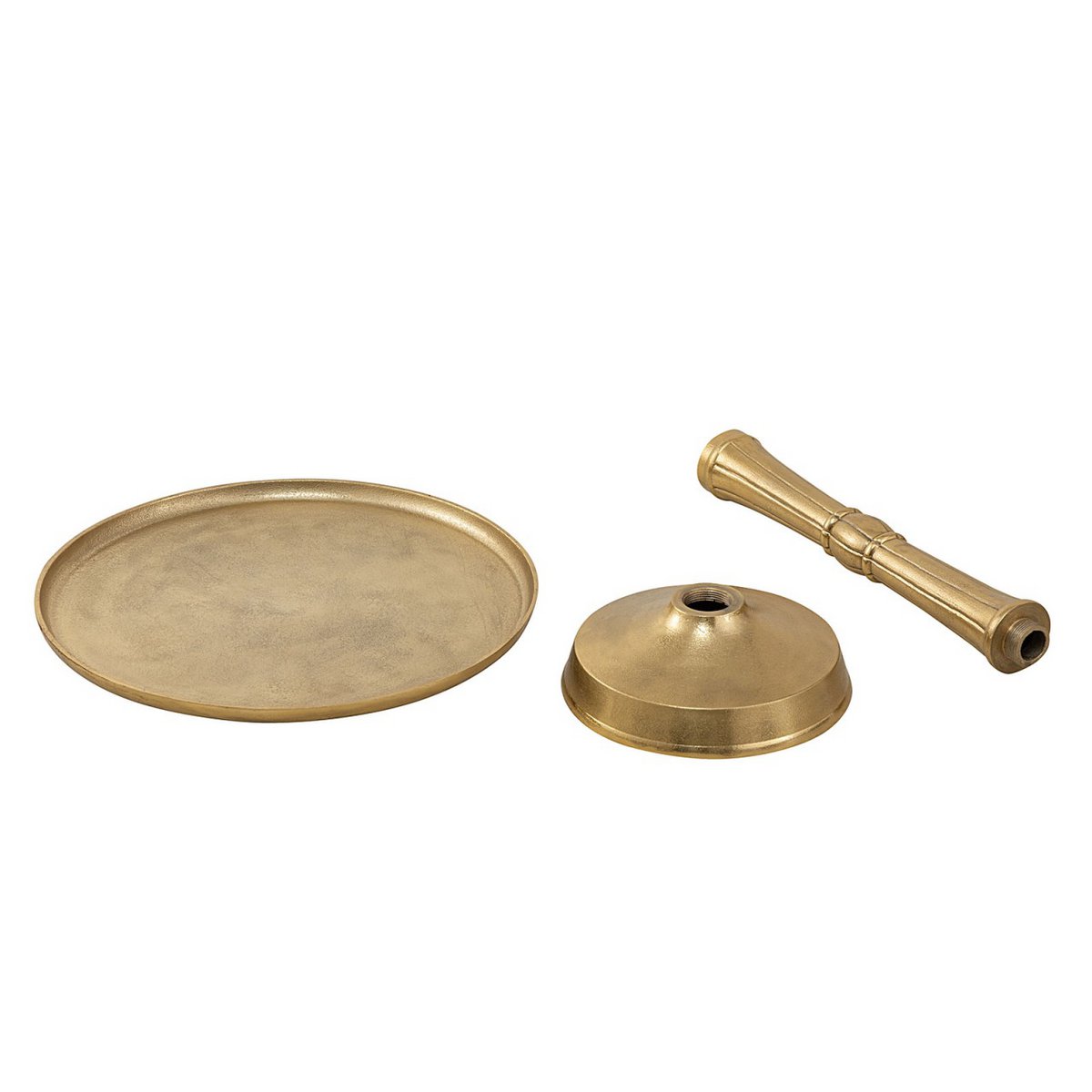 Bijzettafel metaal rond Ø 44x53 cm decotisch nobel of goud met ontwerp middenvoet aluminium