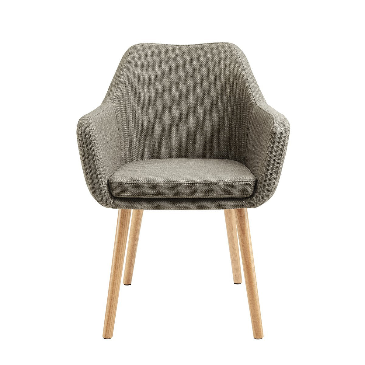 Fauteuil in bruine structuurstof