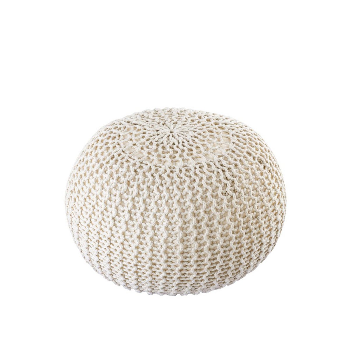 Pouf premium Ø45cm stoel kruk breien pouf in terras pool tuin duurzaam