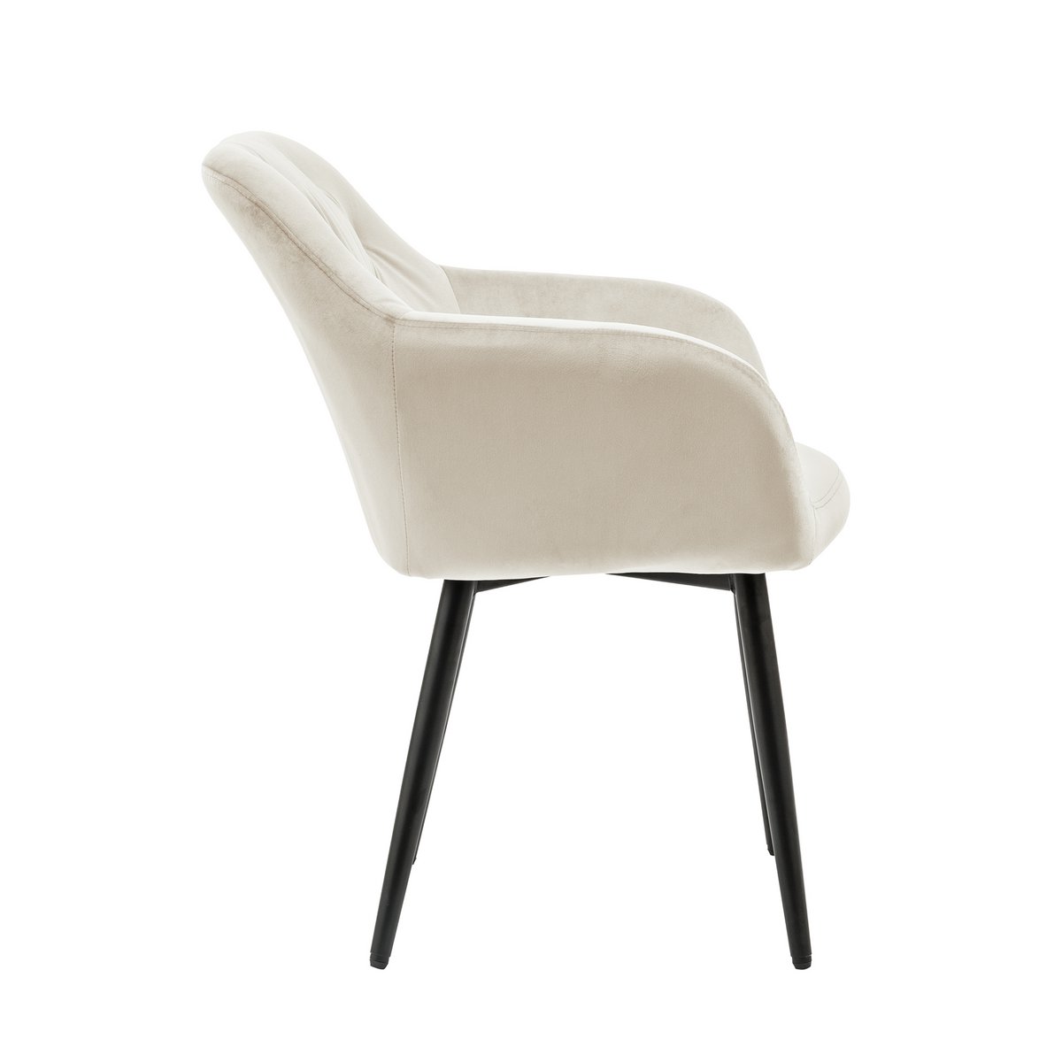 Fauteuil crème fluweel
