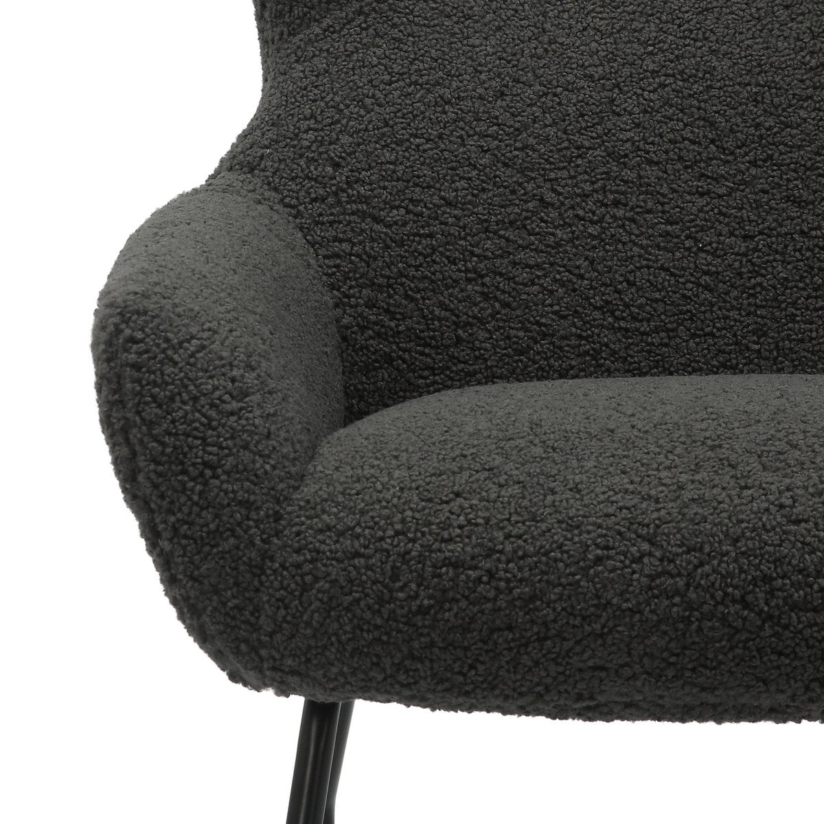 Fauteuil- en krukset teddybont antraciet