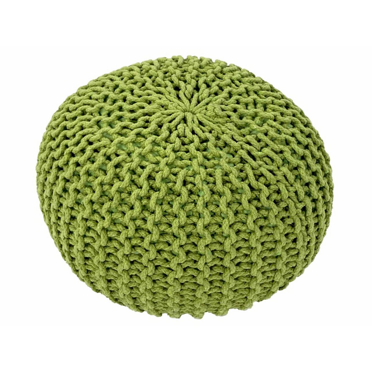 Pouf Set 3 Stück Ø 55 cm Bodenkissen Strickhocker Sitzhocker Sitzkissen Hocker nachhaltig Grobstrick