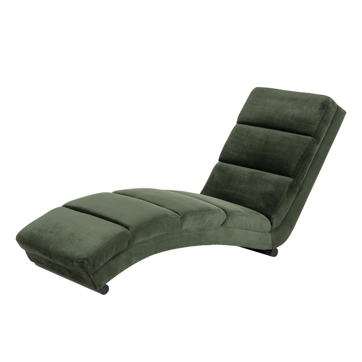 Chaise longue bosgroen fluweel