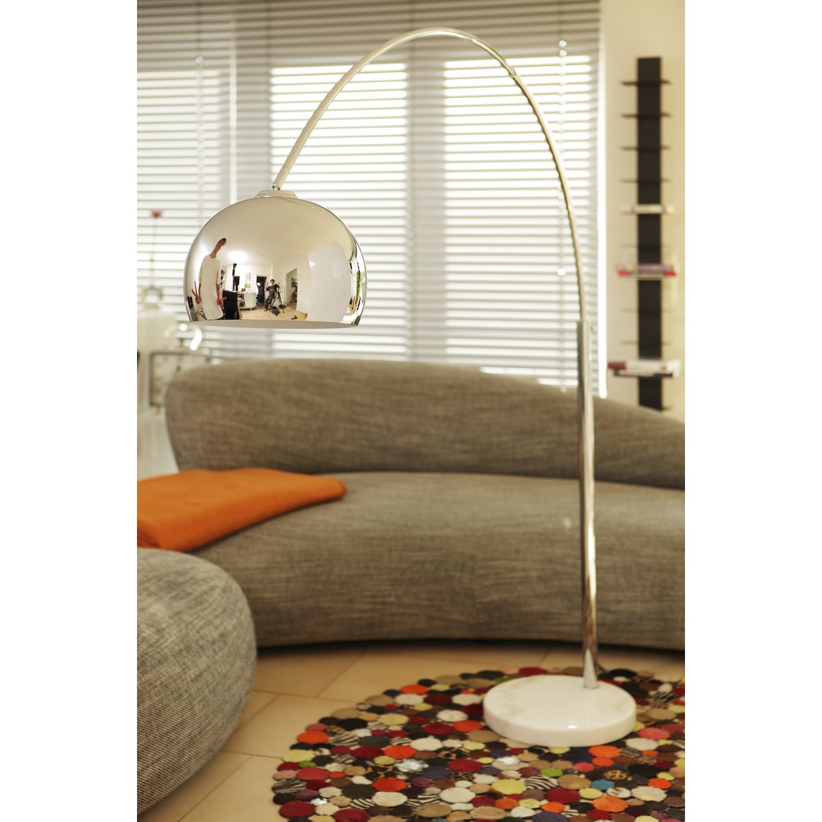 Booglamp 208 cm chroom