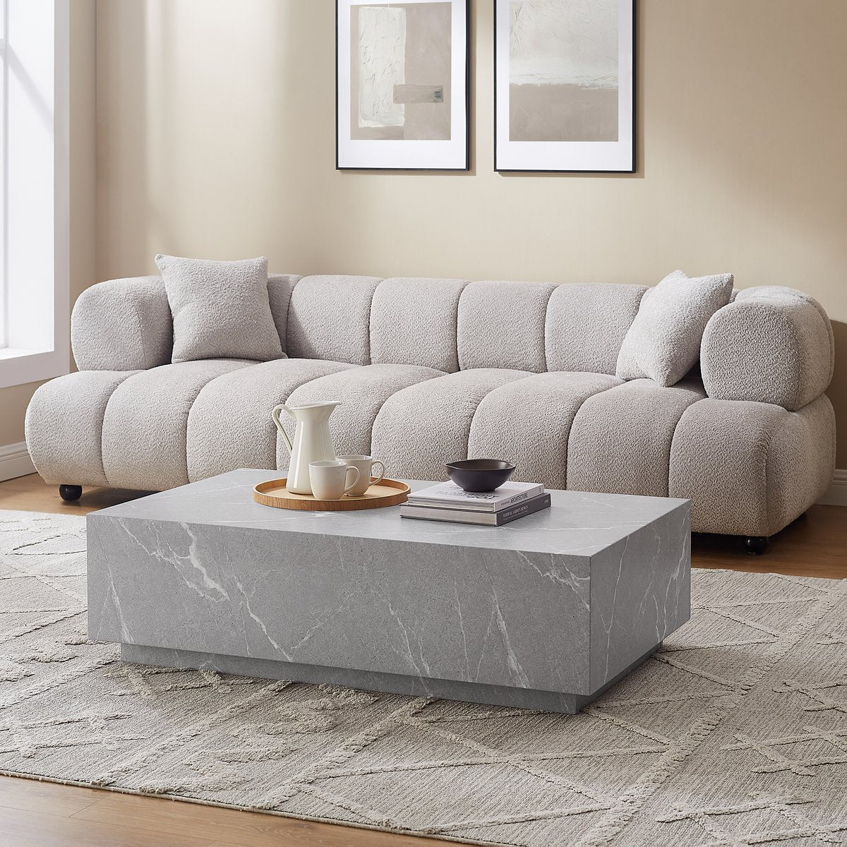 Salontafel grijs 120x75 cm