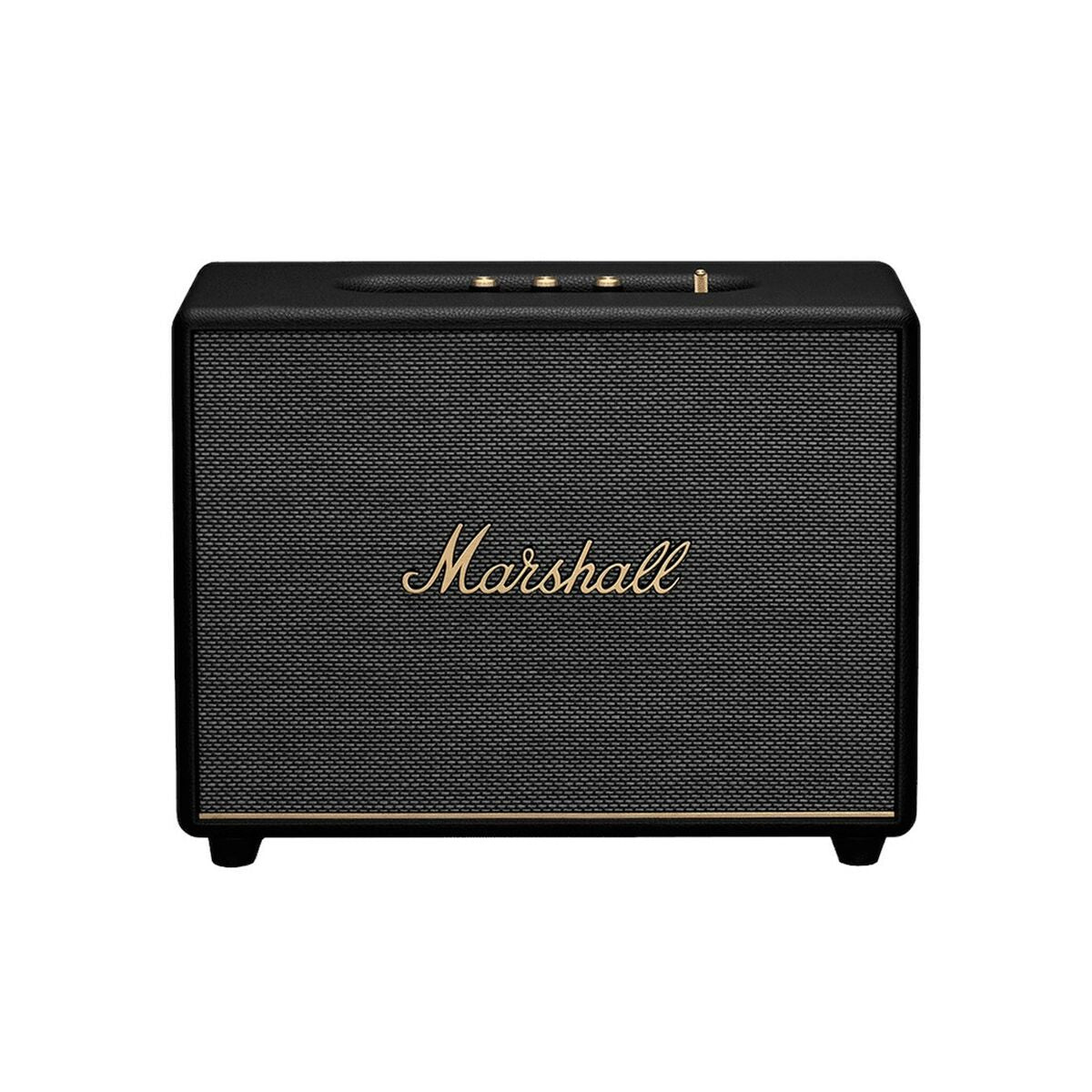 Dankzij de draagbare Bluetooth®-luidsprekers Marshall Woburn III Zwart Goud 15 W