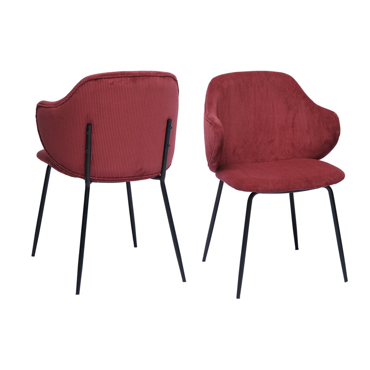 Set van 2 fauteuils, berry