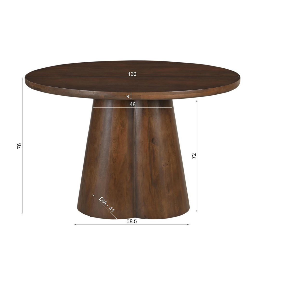 Tafel 120x120 cm