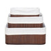 Homestyle Pro Bamboe Opbergmanden 3 Stuks Bruin/Wit