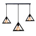 Homestyle Pro Mk018-B Industriële Pyramide Hanglampen Zwart/Metaal