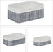 Basic Bamboe Opbergmanden 3 Stuks Grijs/Wit