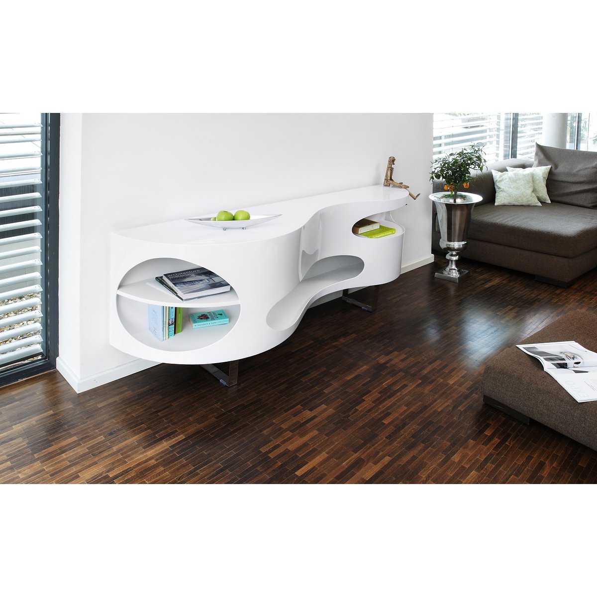 Dressoir 200x50x75 cm wit