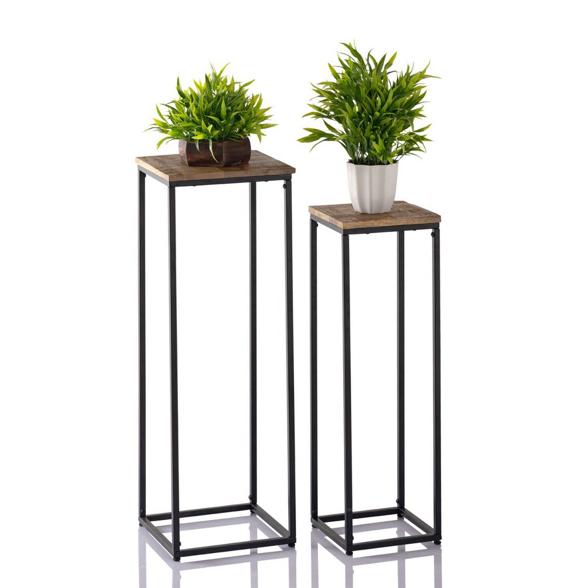 Bloemkolommen ingesteld B 25 en 20 uur 78 en 67 cm bloemen ontlasting Peru Plant Stand Square
