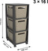 Rotho Tower Brisen Design Ladekast 3X16L Met Wielen Cappuccino