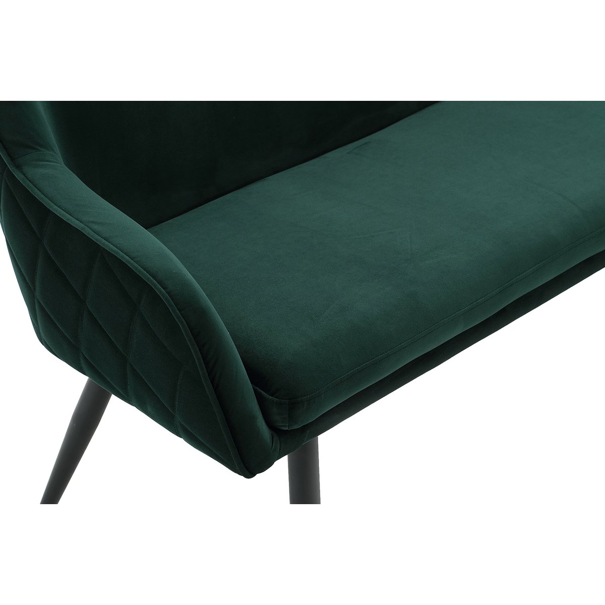 Bank 160 cm fluweel dennengroen