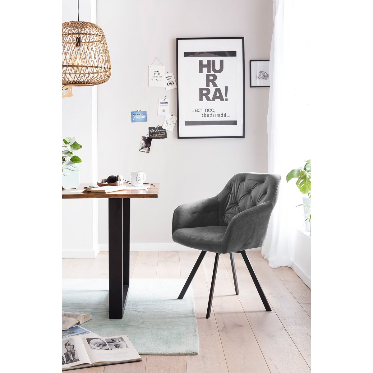 Fauteuil met 360° draaifunctie Grijs