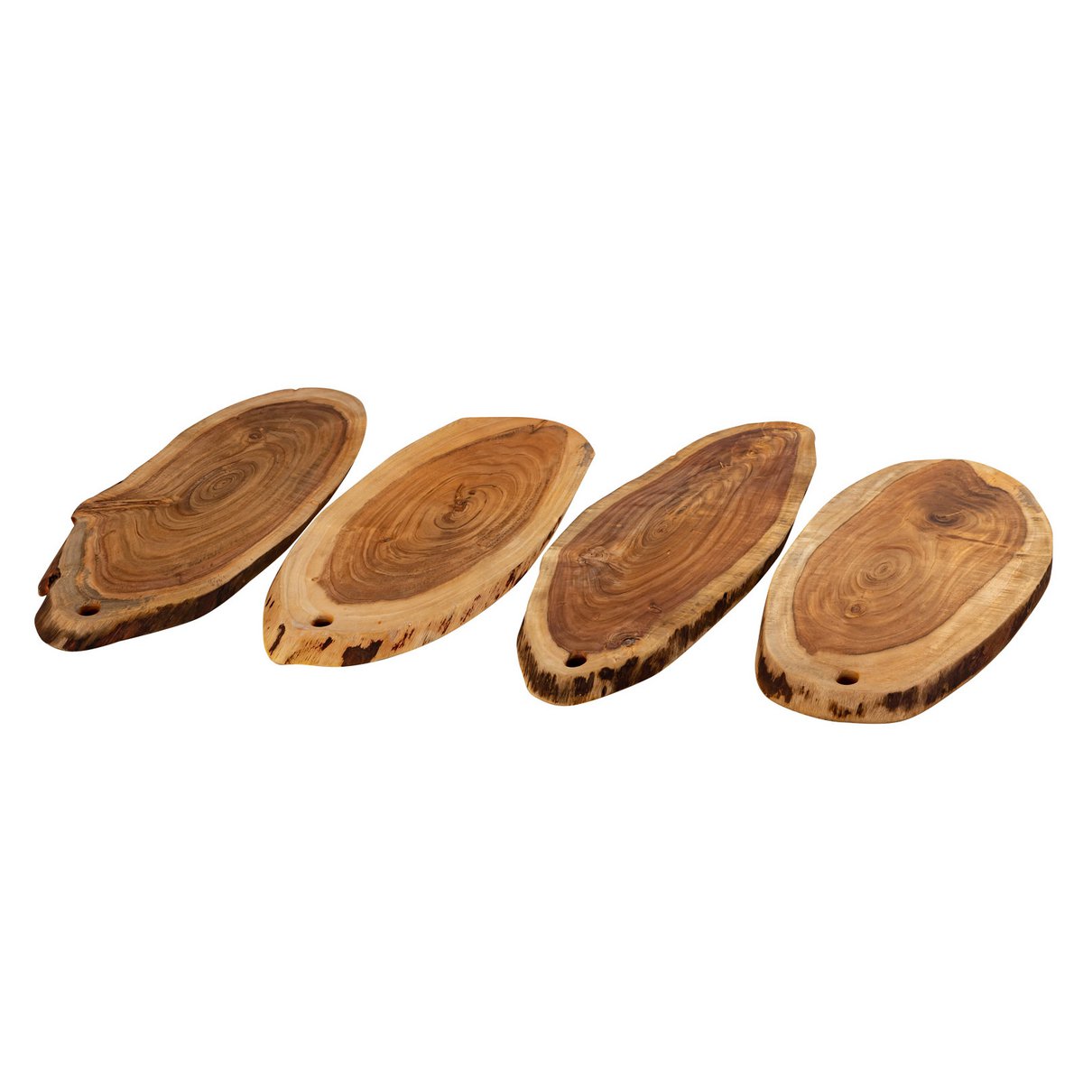 Serveerplank boomschijf 4- of 8-delige snijplank hout dienblad decoratie acacia massief