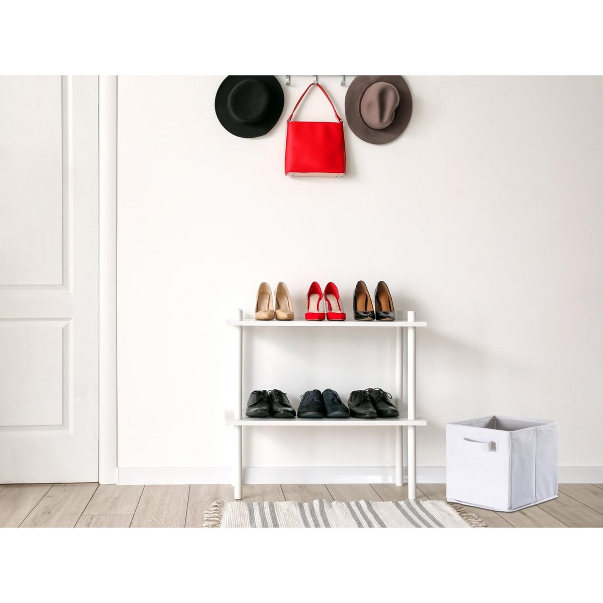Opslagboxen opvouwbare vouwkast 26x26x26 cm 6 -pack opbergdoos vierkant