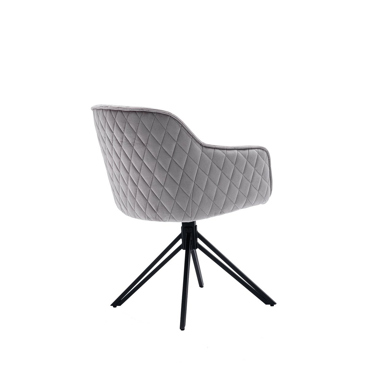 Fauteuil met honingraatquilt in lichtgrijs