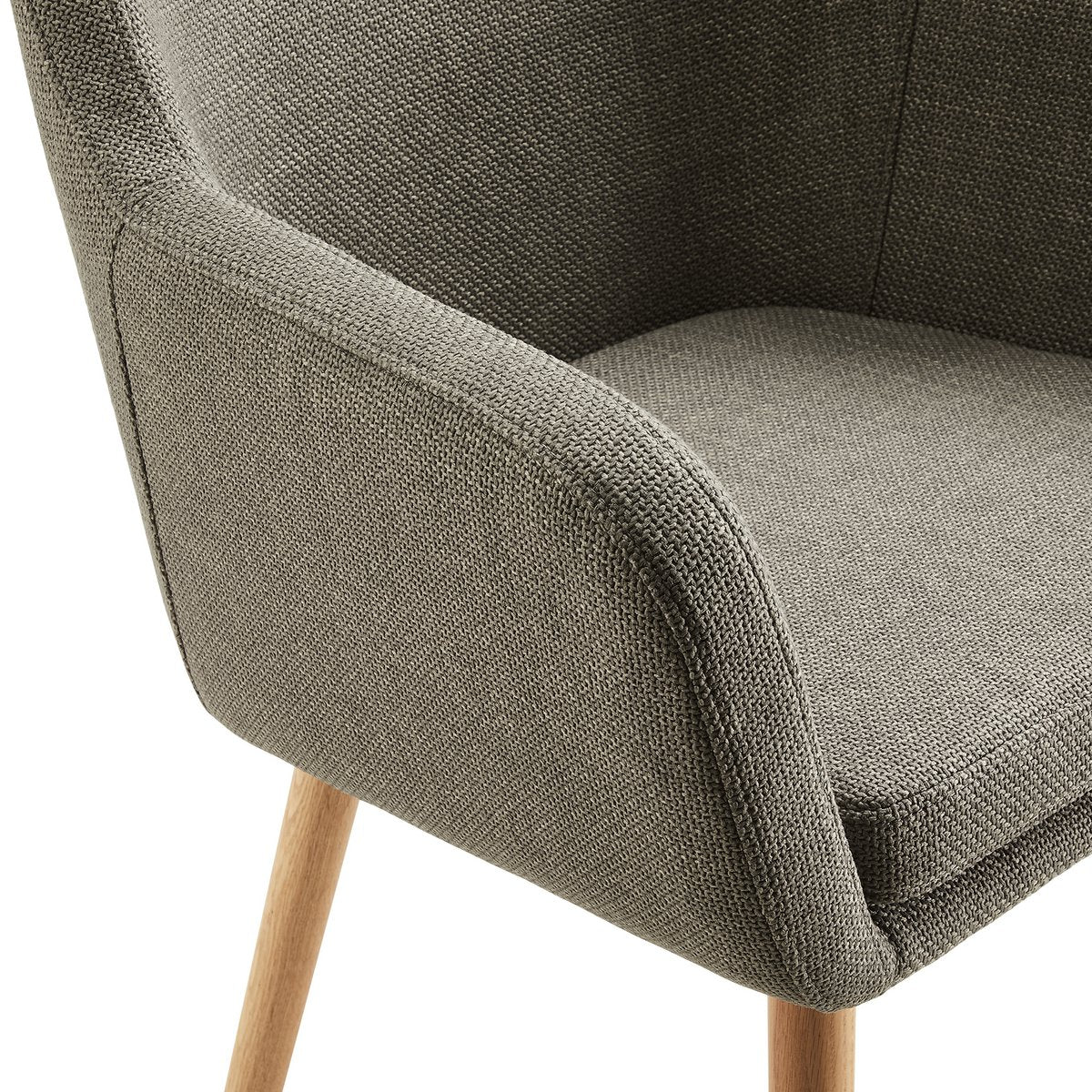 Fauteuil in bruine structuurstof