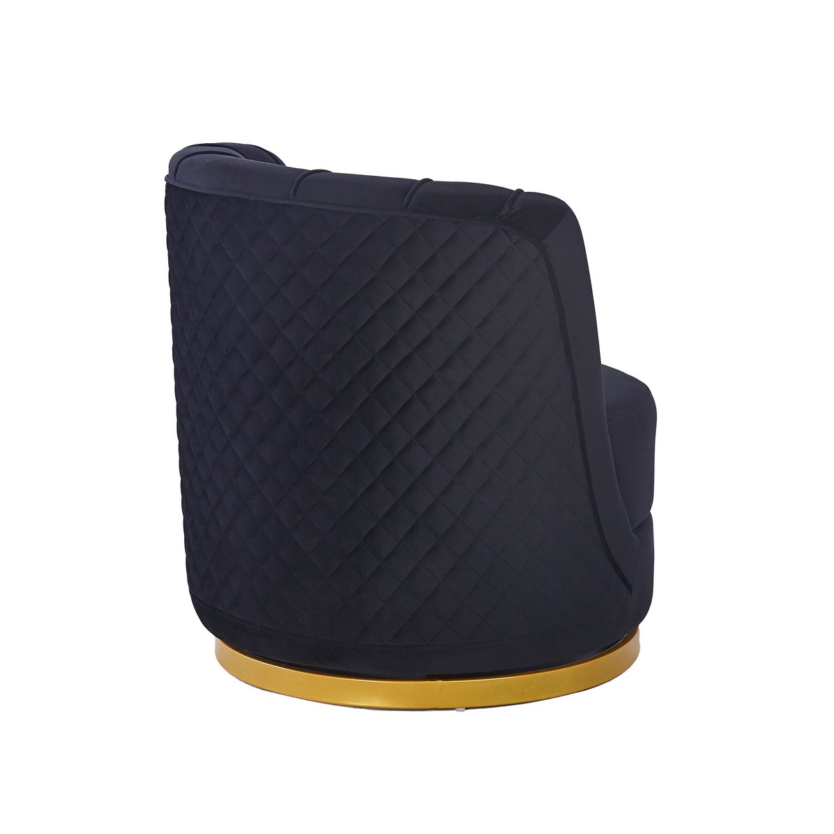 Zwart fluwelen draaifauteuil