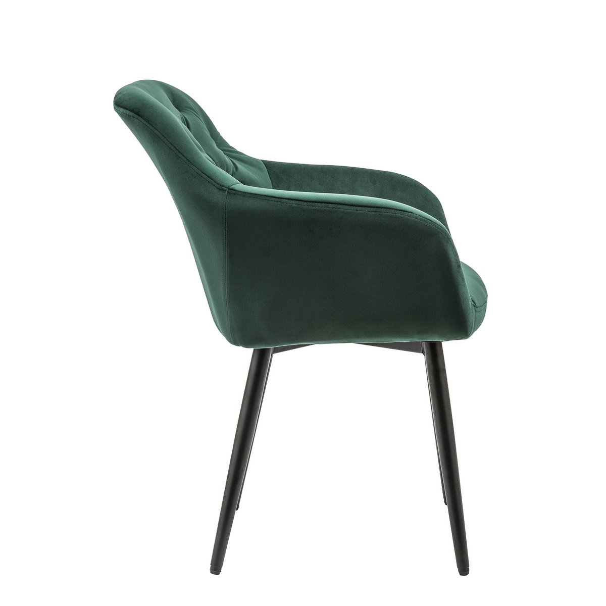 Groene fluwelen fauteuil