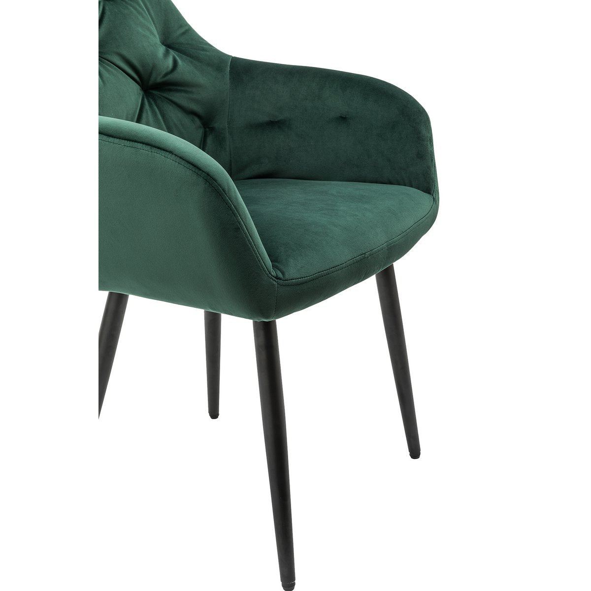 Groene fluwelen fauteuil