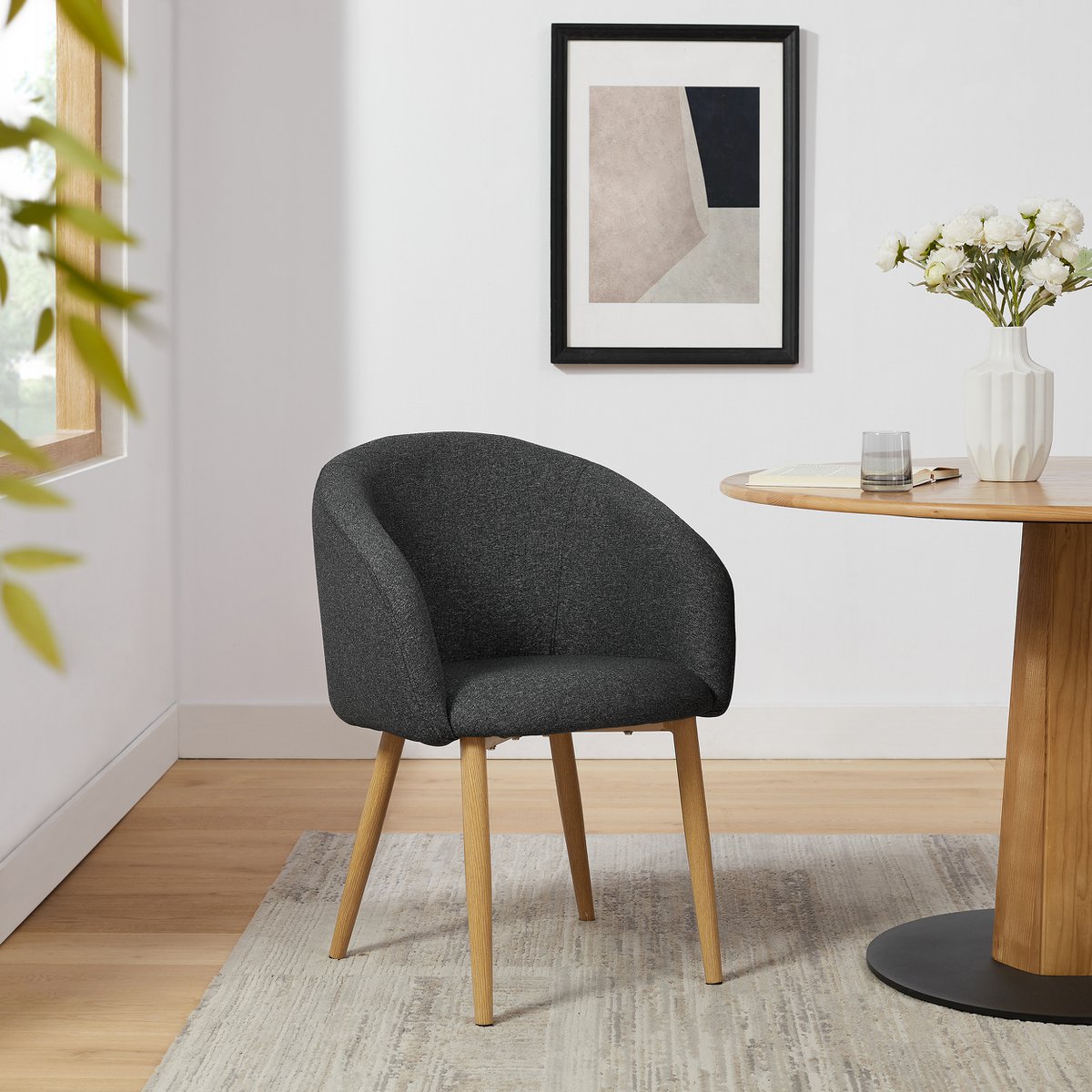 Fauteuil set van 2 structuurstof zwart