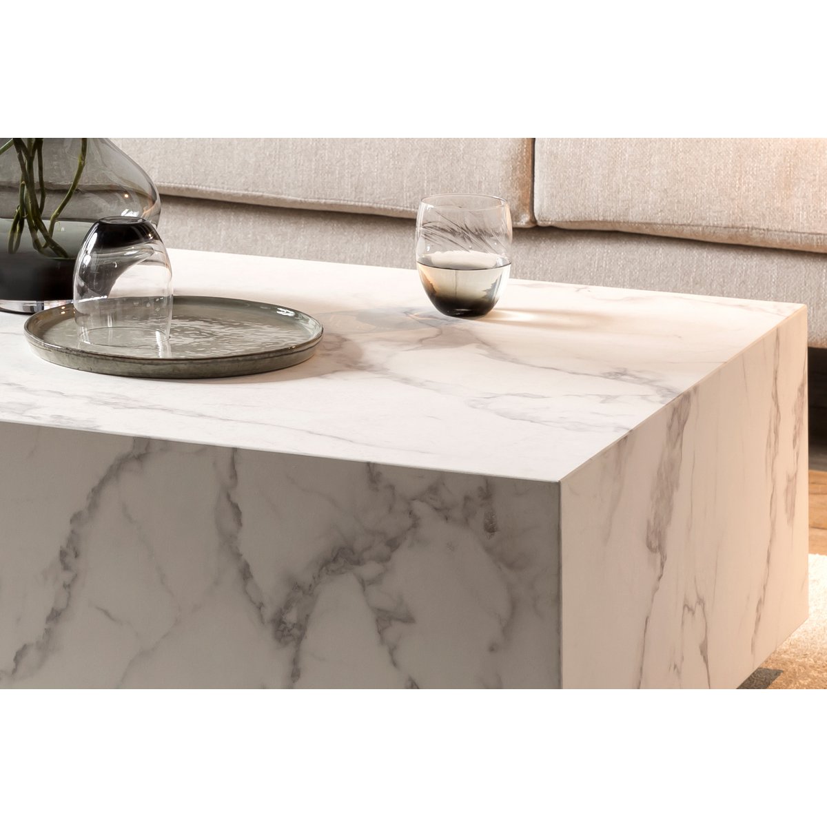 Salontafel wit, 120x75 cm