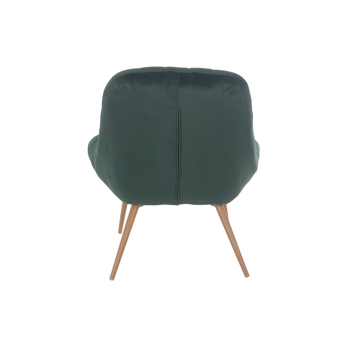 Fauteuil XXL fluweel groen metaal houtlook