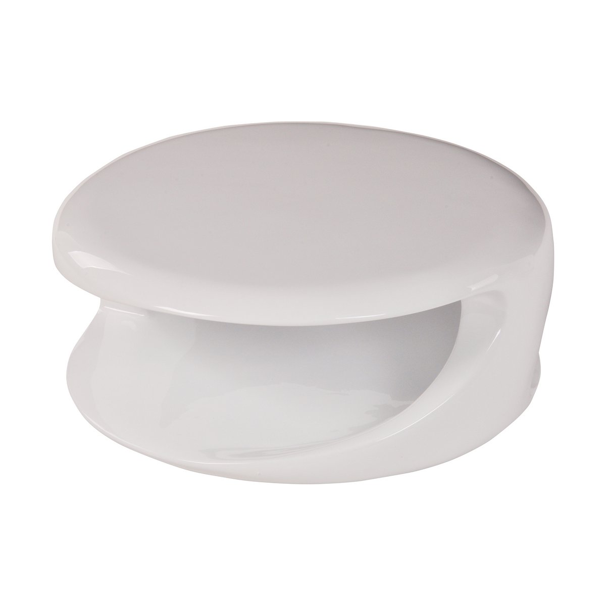 Salontafel 80x80x33 cm wit glasvezel