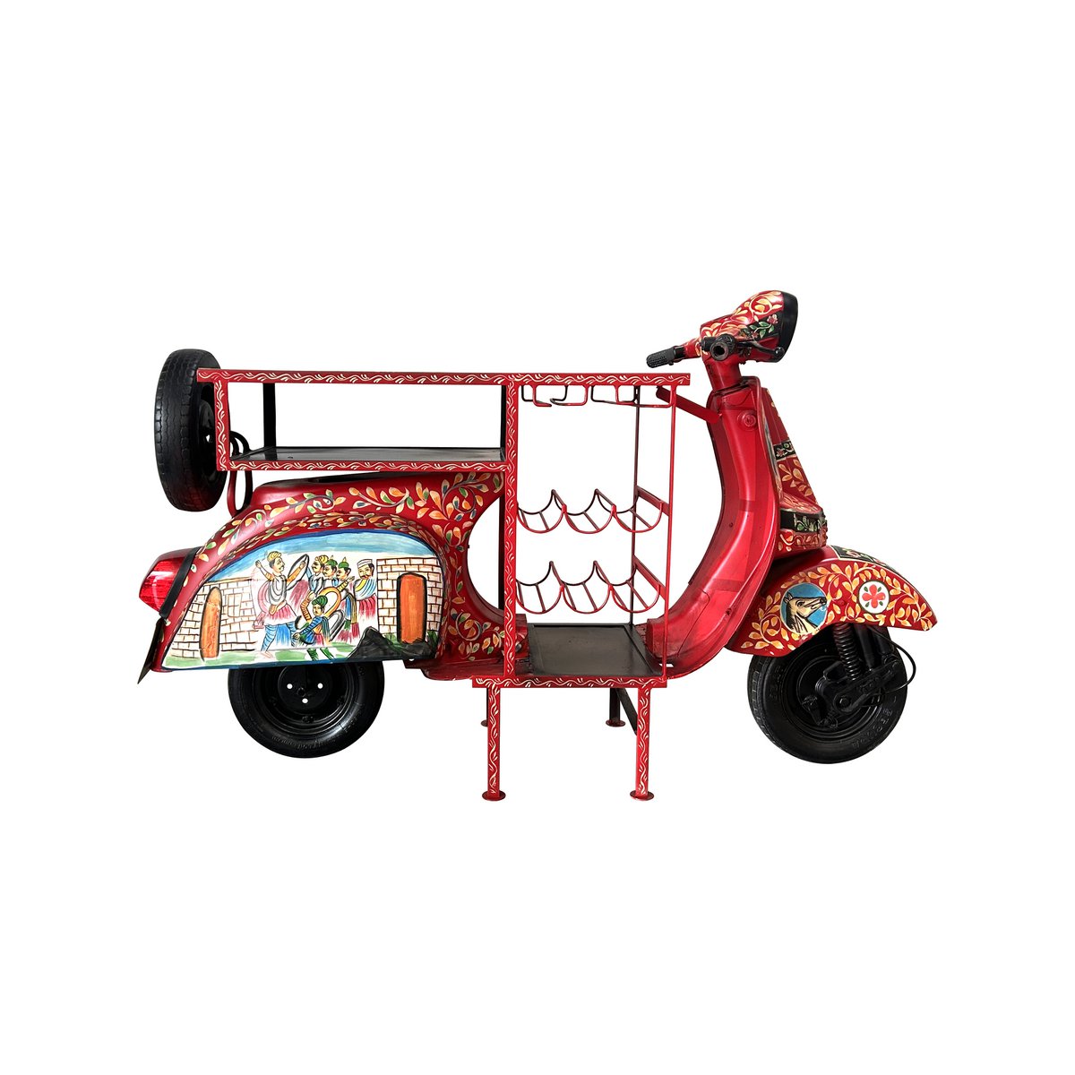 Teller van een gerecyclede scooter