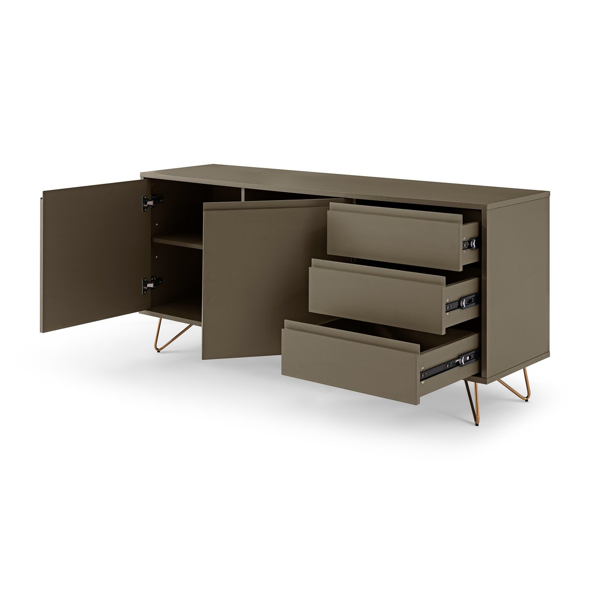 Dressoir met 2 deuren en 3 lades