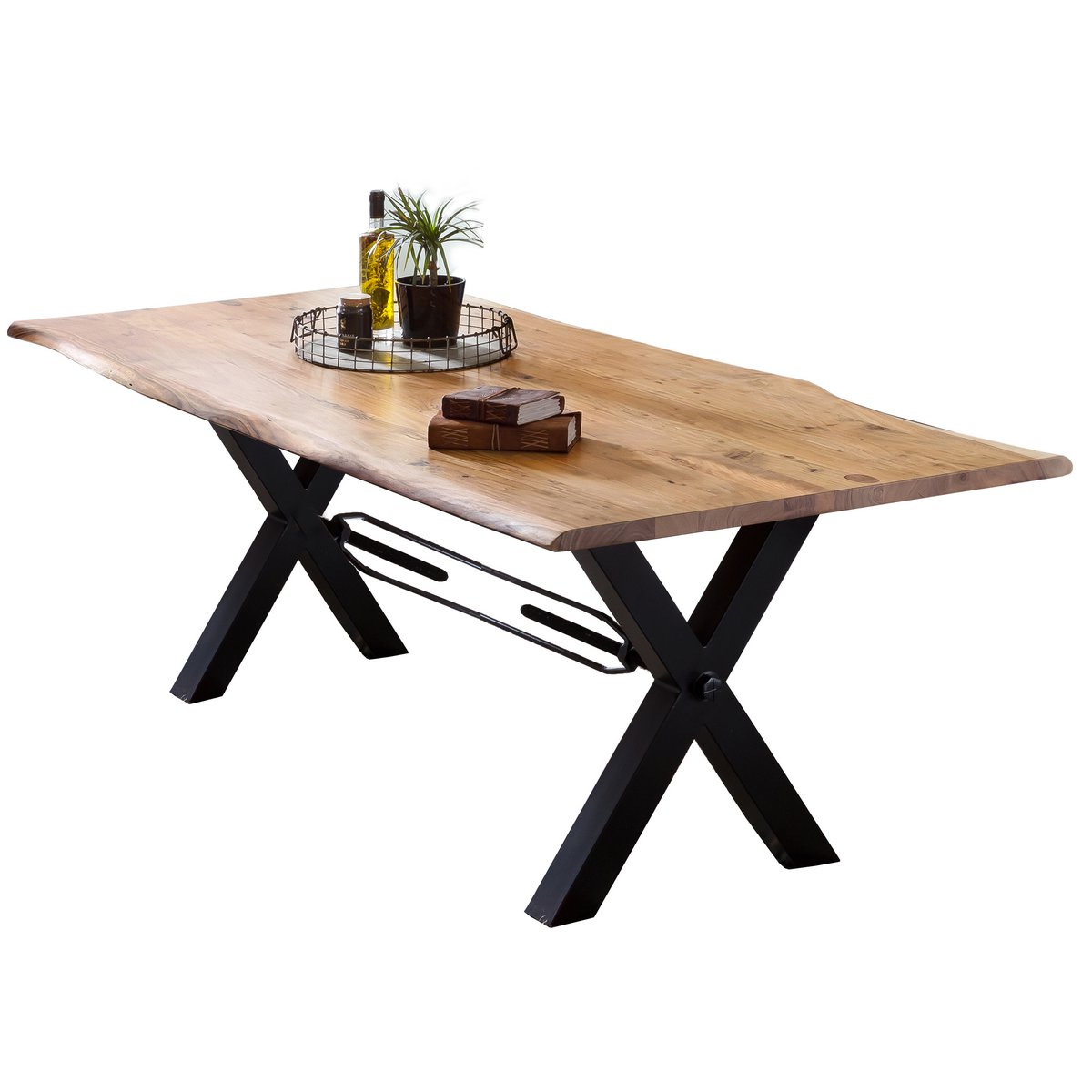 Tafel 200x100 cm, natuurlijk acaciahout